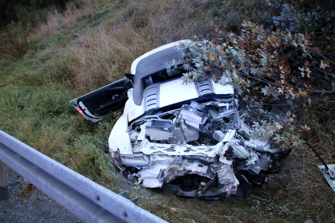 Bolidul a fost complet distrus FOTO Facebook Feuerwehr Schleiz