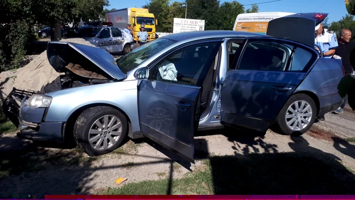 Autovehiculul a fost serios avariat în urma accidentului Foto: arhivă Adevărul