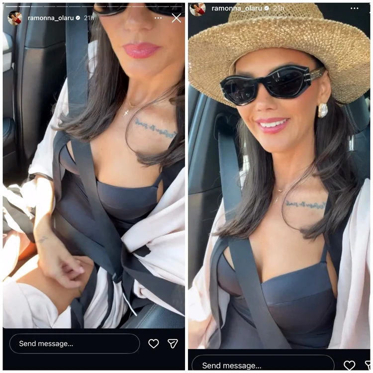 Ipostază provocatoare la volan/ sursa foto: captură video Instagram