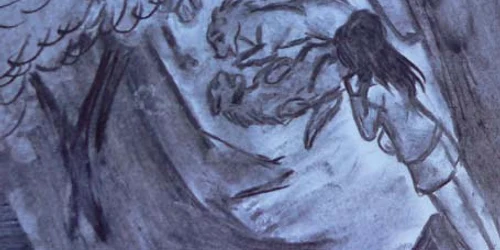 Ilustraţia care însoţeşte povestea „În pădure“