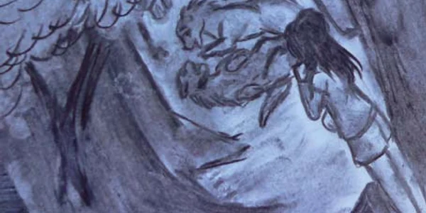 Ilustraţia care însoţeşte povestea „În pădure“