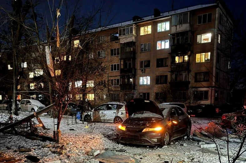 Mai multe orașe ucrainene au fost atacate peste noapte  FOTO X / Dmytro Lubinets @lubinetzs