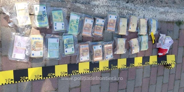 aprox 340 de mii de euro gasiti in microbuzul unui cetatean ucrainean foto politia de frontiera 2 jpg