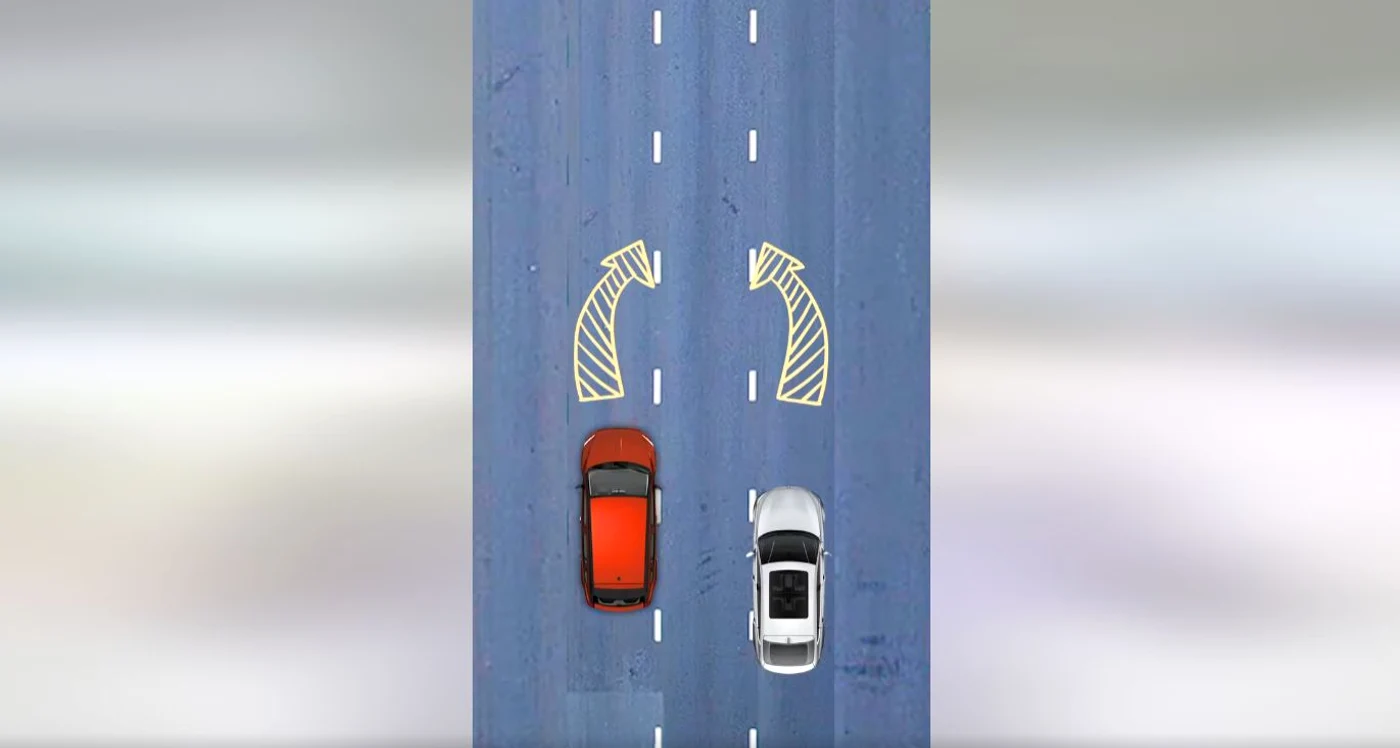 Prioritate are mașina roșie FOTO Captură video