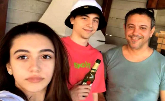 Sorin, cu Miruna şi Iulian