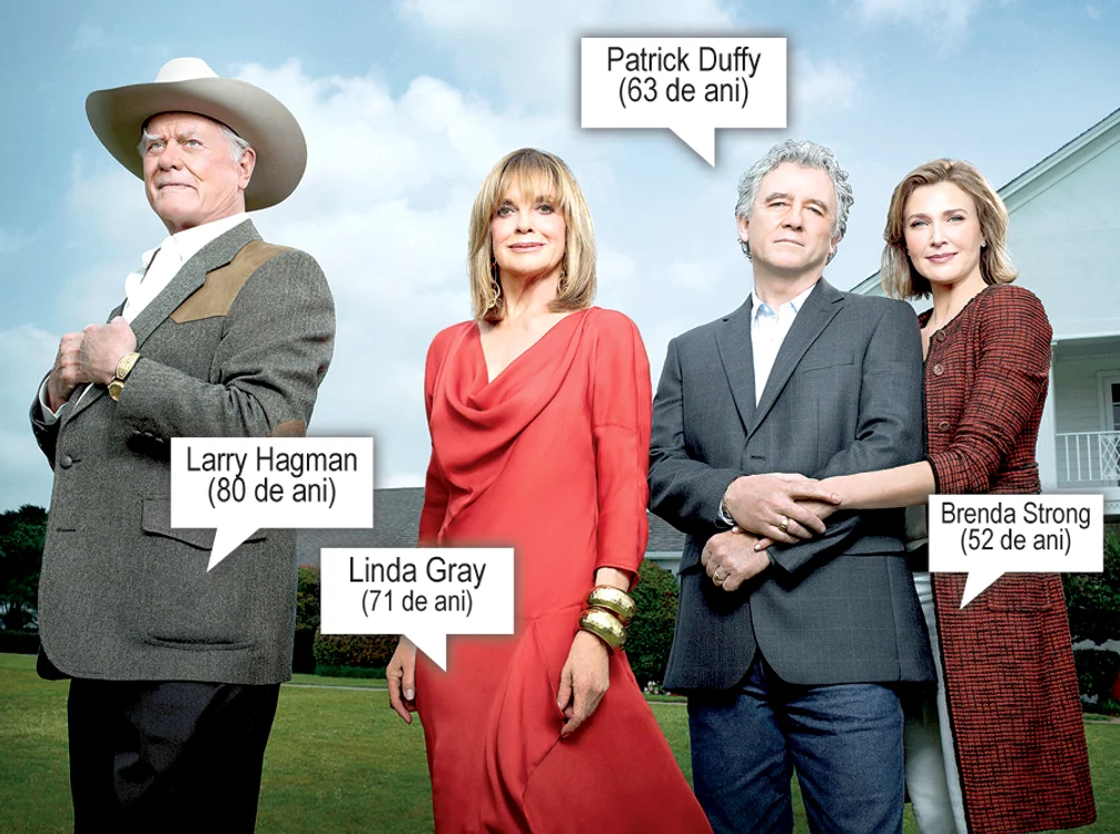 
    2011, Dallas. Aşa arată acum J.R.,  Sue Ellen, Bobby  şi noua lui soţie (fotografii: Guliver/splashnews)  