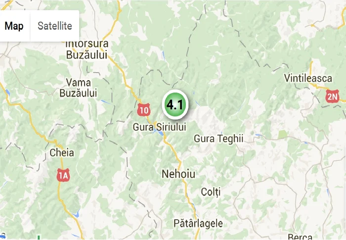 
    Seismul de 4,1 pe scara Richter a avut loc la ora 4.28, în județul Buzău  