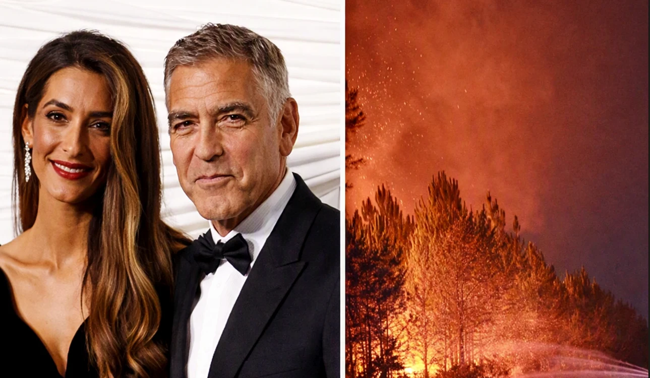 Soții Clooney și-au evacuat casa din Franța/sursă foto: social media