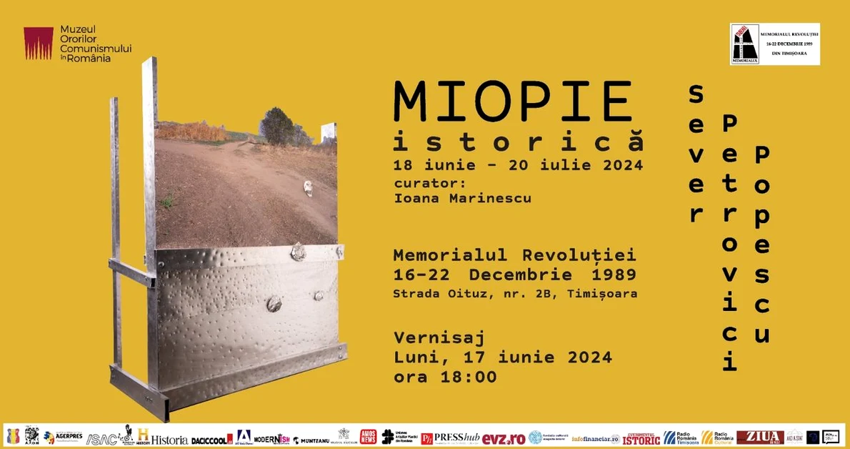 „Miopie istorică”, o expoziție despre arheologia memoriei la Memorialul Revoluției din Timișoara