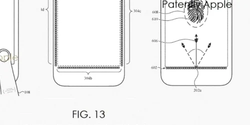 Patent iPhone fingerprint sensor FOTO via Patently Apple