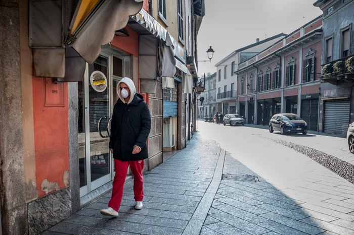 Oraş din regiunea Lombardia aflat în carantină din cauza noului coronavirus FOTO Mediafax/ IPA/ ABACAPRESS.COM