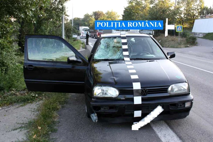 Autoturismul cu numere de Germania al cărui sofer a fugit dupa ce a omorat, pe zebră, o femeie