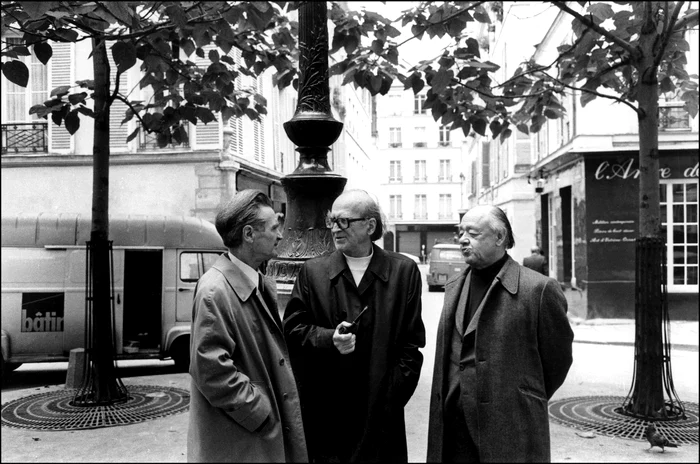 Cioran, Eliade și Ionesco, prieteni la Paris (1977). FOTO: Getty Images