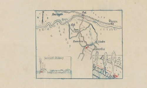 O hartă veche despre care se crede că marchează locul unde soldații germani au ascuns comori în valoare de milioane de dolari, în timpul celui de-al Doilea Război Mondial, a fost publicată de Arhivele Naționale Olandeze (© Nationaal Archief)