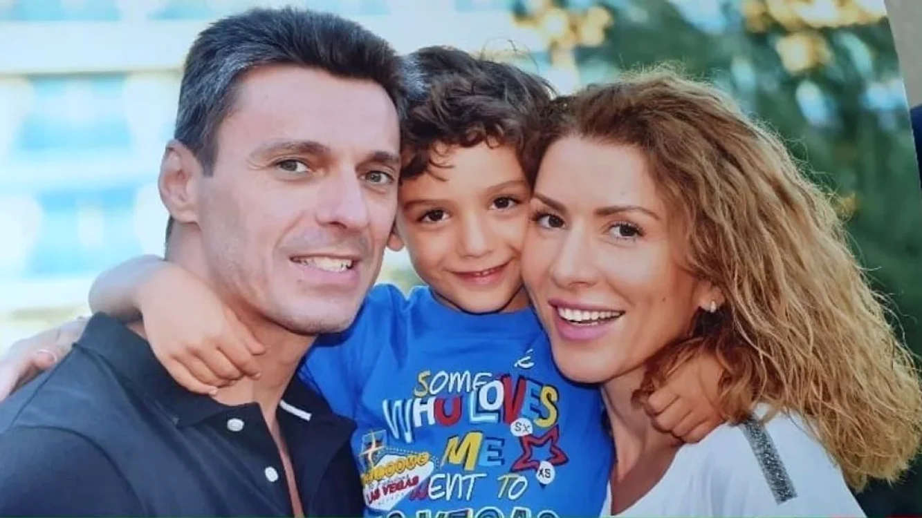 Carmen Brumă, Mircea Badea și băiețelul lor, Vlad FOTO Arhivă