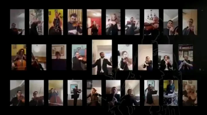 Orchestra națională a Serbiei a interpretat ”Bella Ciao”, prin intermediul unei aplicații onlinefoto: captură/Twitter