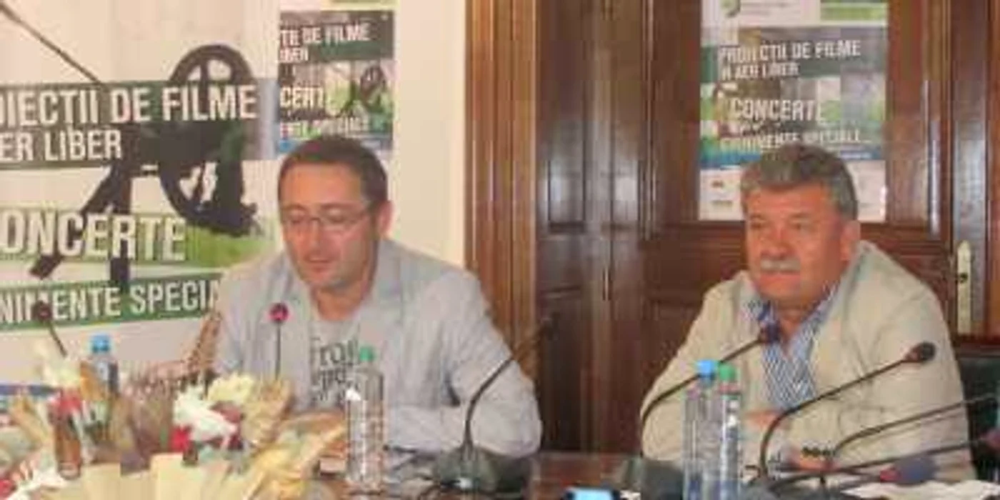 Regizorul Tudor Giurgiu şi primarul Mircea Hava