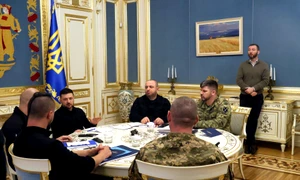 Volodimir Zelenski alături de secretarul consiliului de apărare Rustem Umerov FOTO profimedia jpg