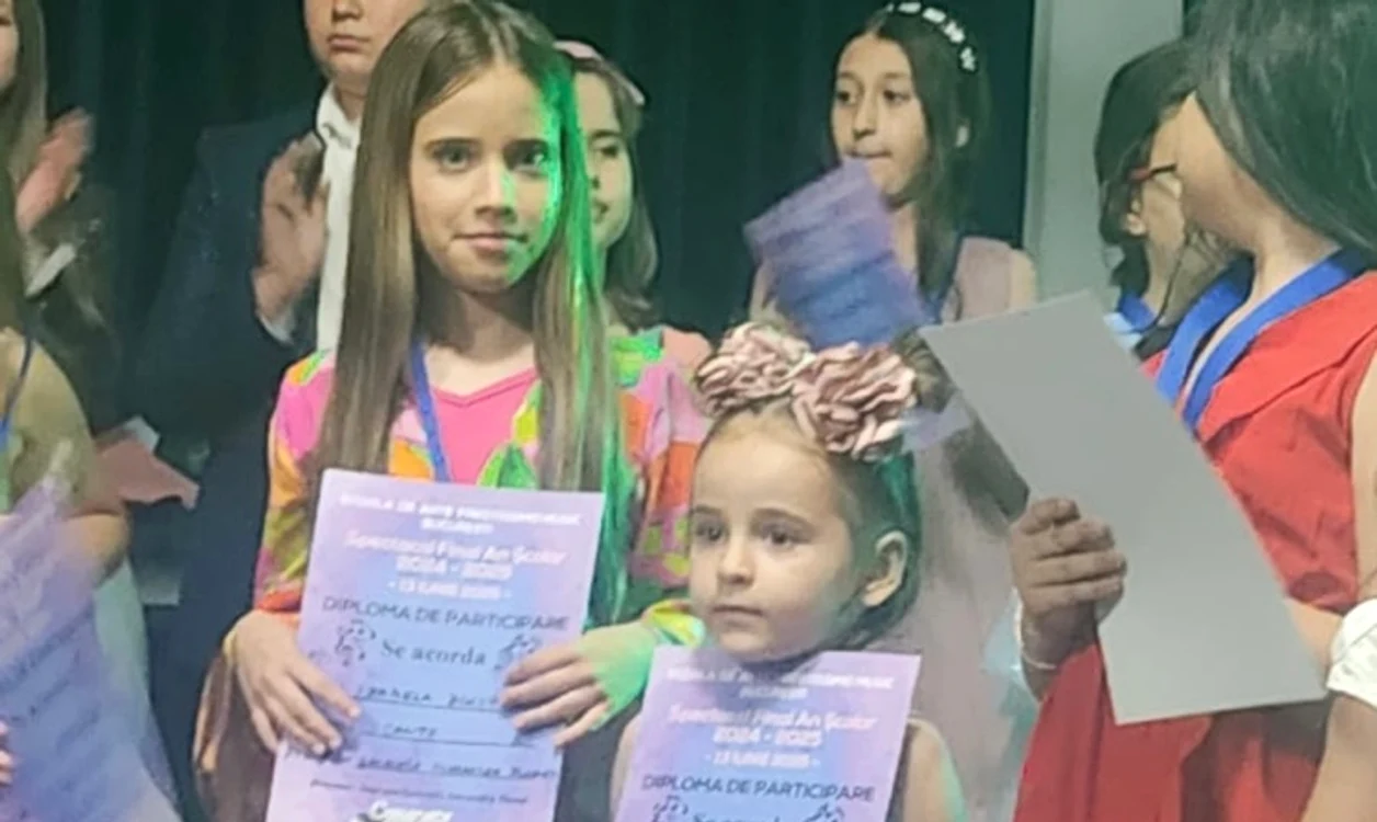 Izabela și Antonia, fiicele lui Sânzi, sunt foarte talentate foto: arhiva personală 