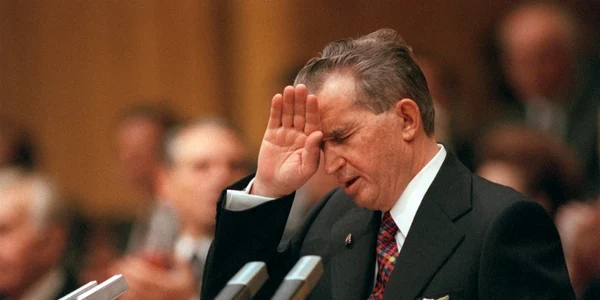nicolae ceausescu 20 noiembrie 1989 foto GERARD FOUET / AFP