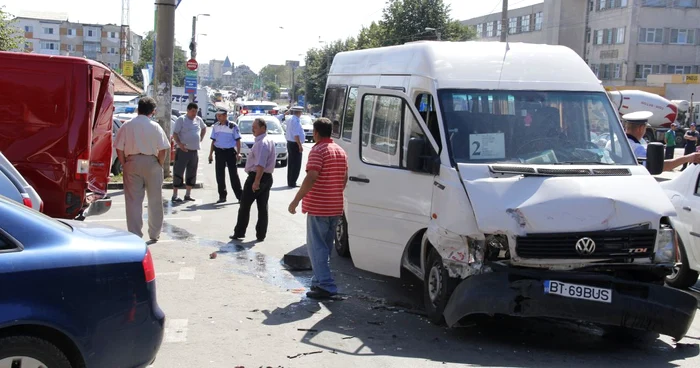 Cinci pasageri au ajuns la spital 