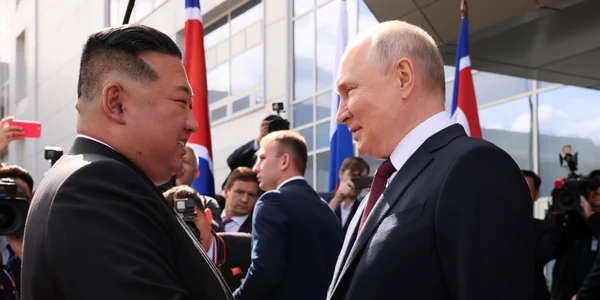 Vladimir Putin si Kim Jong un, vizita la cosmodrom FOTO Profimedia (6) jpg