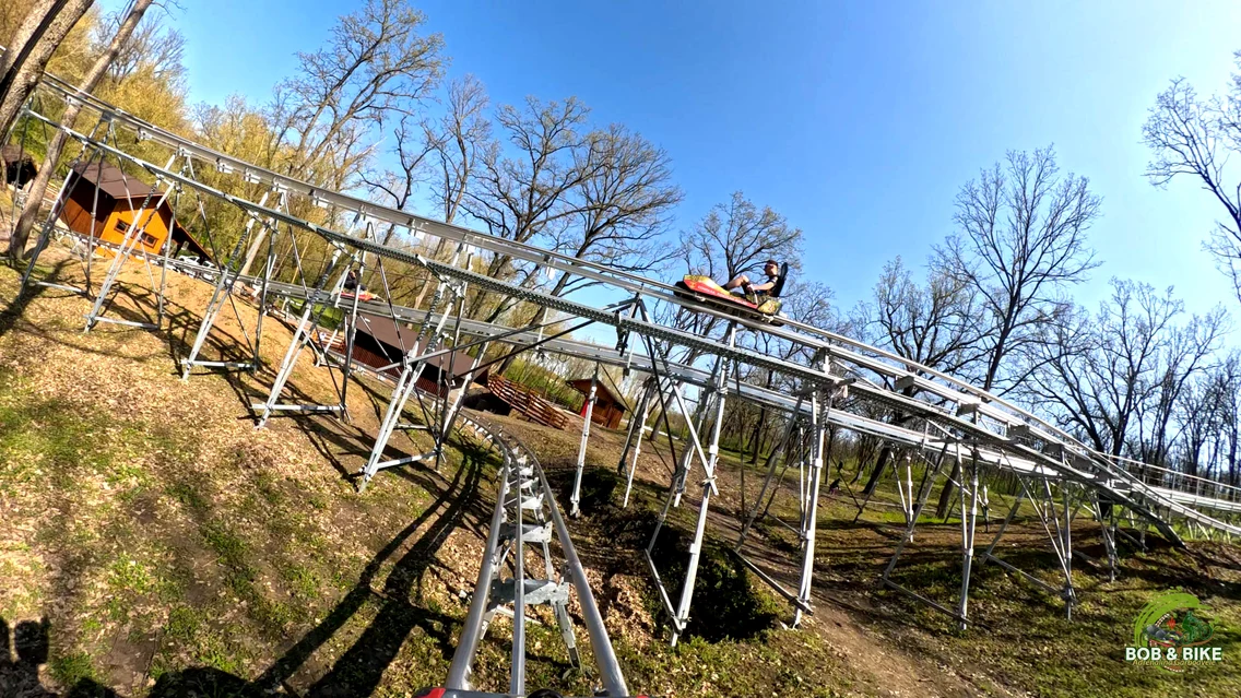 Pista de bob spectaculoasă într-o pădure din Galați FOTO: CJ Galați