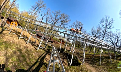 Pista de bob spectaculoasă într-o pădure din Galați FOTO: CJ Galați