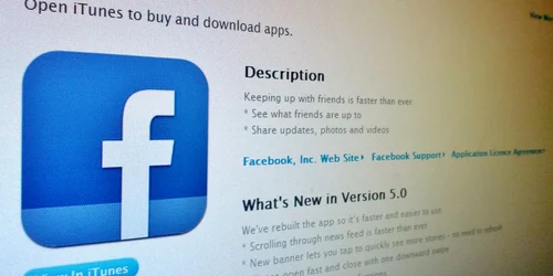 facebook aplicatie ios 5.0