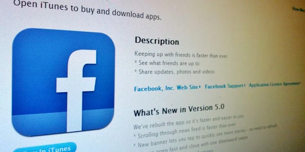 facebook aplicatie ios 5.0