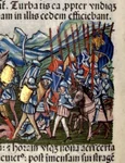 Bătălia de la Baia, ilustrată în „Chronica hungarorum” din 1488 (© Wikimedia Commons)