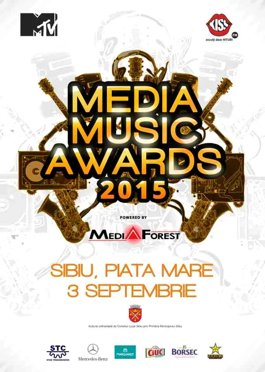 Afişul Media Music Awards 2015