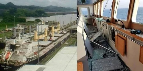 Nava turca lovita in Marea Neagra FOTO NTV