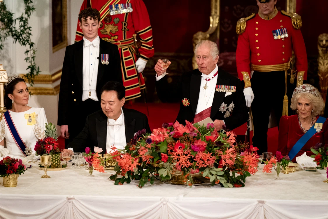Kate Middleton, Camilla, Charles, la dineul de stat, Foto Getty (11) jpg