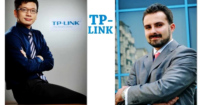 Hermes Song, director TP-Link România, şi Bogdan Mihalcea, director de vânzări.