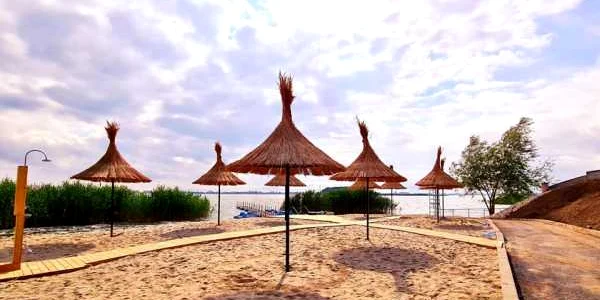 Plaja amenajata in orasul ovidiu FOTO Primaria ovidiu