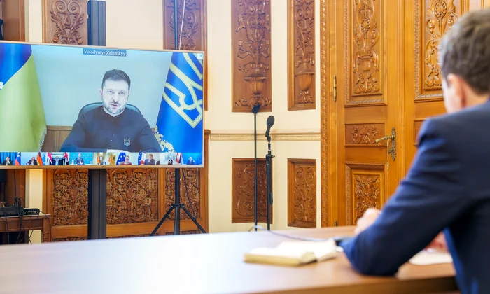 Nicușor Dan, videoconferință cu Zelenski - FOTO presidency.ro