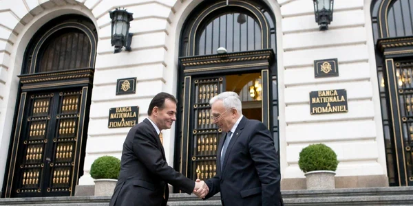 Mugur Isarescu si Ludovic Orban FOTO gov.ro 