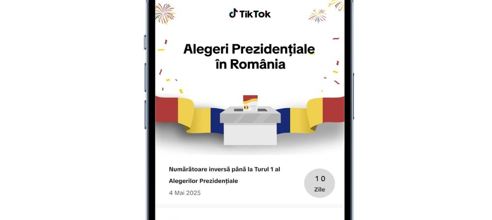 TikTok a lansat „Centrul Electoral” dedicat alegerilor prezidențiale din România