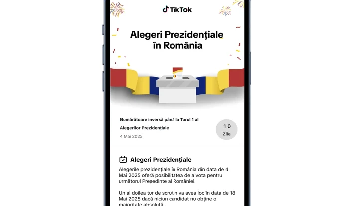 Centru electoral special pe TikTok pentru alegerile din România Foto: TikTok
