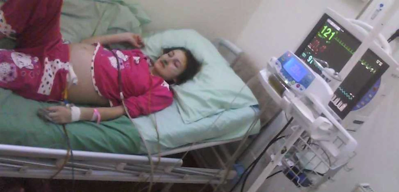 Oana Georgiana Acsinte, după operaţia de cezariană