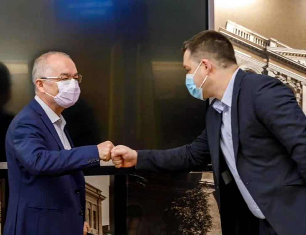 
    Emil Boc și Ciprian Cicu s-au întâlnit joi, la Primăria Cluj  