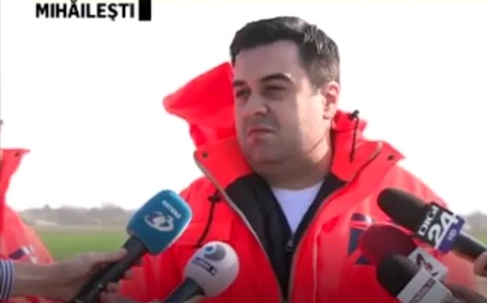 Ministrul Răzvan Cuc a fost astăzi, 4 aprilie, pe șantierul centura Mihăilești, care trebuia finalizat acum doi aniFOTO: captura digi24.ro