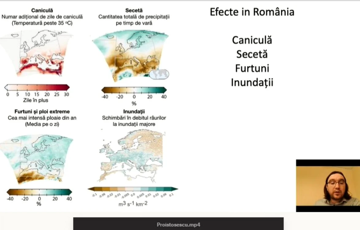Cristian Proistosescu a arătat la Simpozionul „Combaterea schimbărilor climatice” ce s-ar putea întâmpla în România