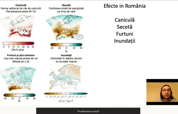 Cristian Proistosescu a arătat la Simpozionul „Combaterea schimbărilor climatice” ce s-ar putea întâmpla în România