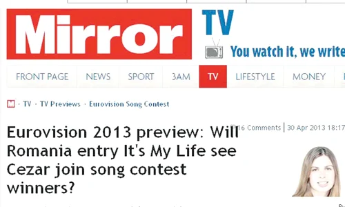 Jurnaliştii suedezi şi englezi l au criticat  aspru pe reprezentantul  României la “Eurovision”  (FOTOGRAFII: ARHIVA PERSONALĂ/CLICK!) jpeg