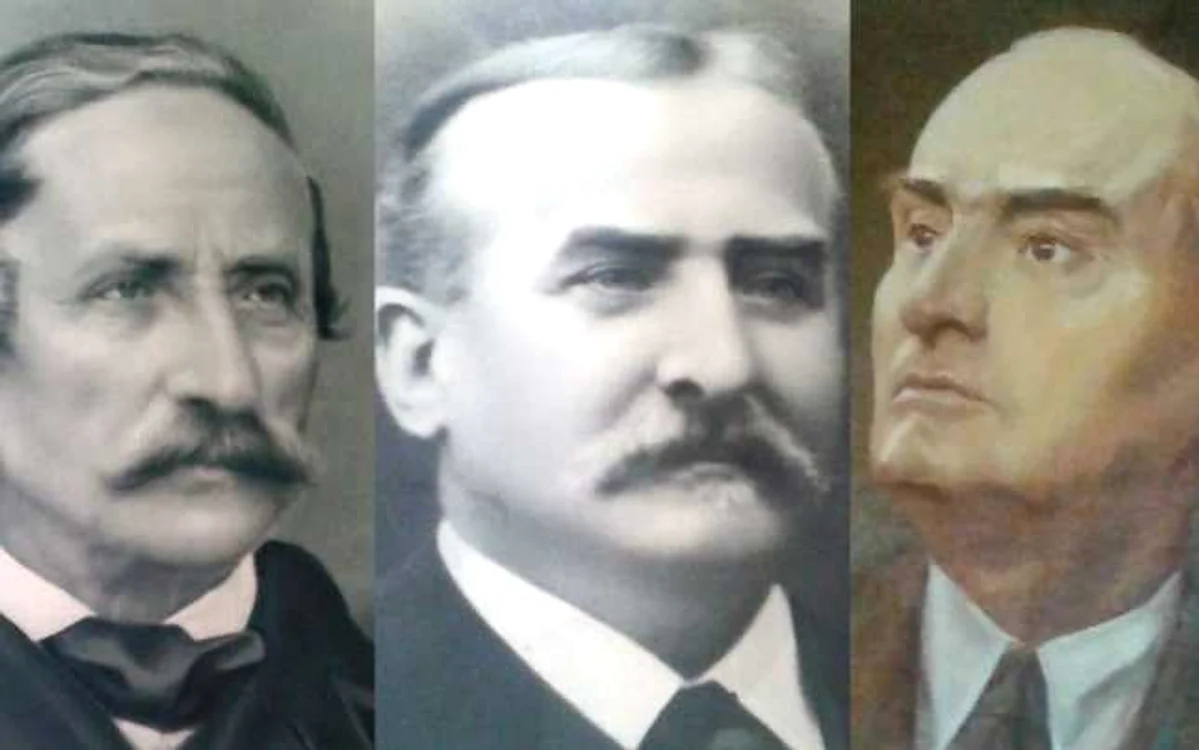 Anton (stânga), Lascăr şi fiul său Constantin Vorel (dreapta), dinastia vestiţilor farmacişti din Piatra Neamţ FOTO Adevărul