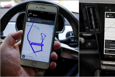 Waze pe msartphone si pe automobil jpg