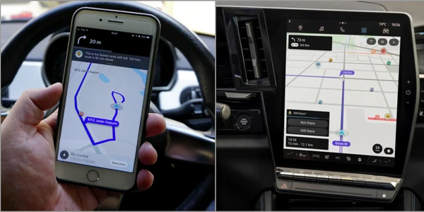 Waze pe msartphone si pe automobil jpg