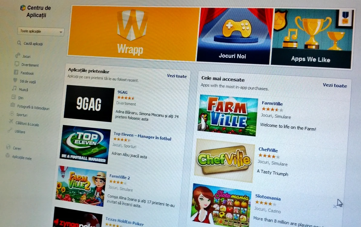FarmVille şi ChefVille de la Zynga au intrat în top 25 jocuri sociale. FOTO Adevărul